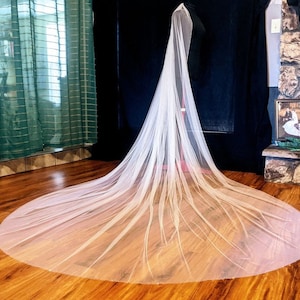 French Silk and Swarovski Crystal Cathedral Veil