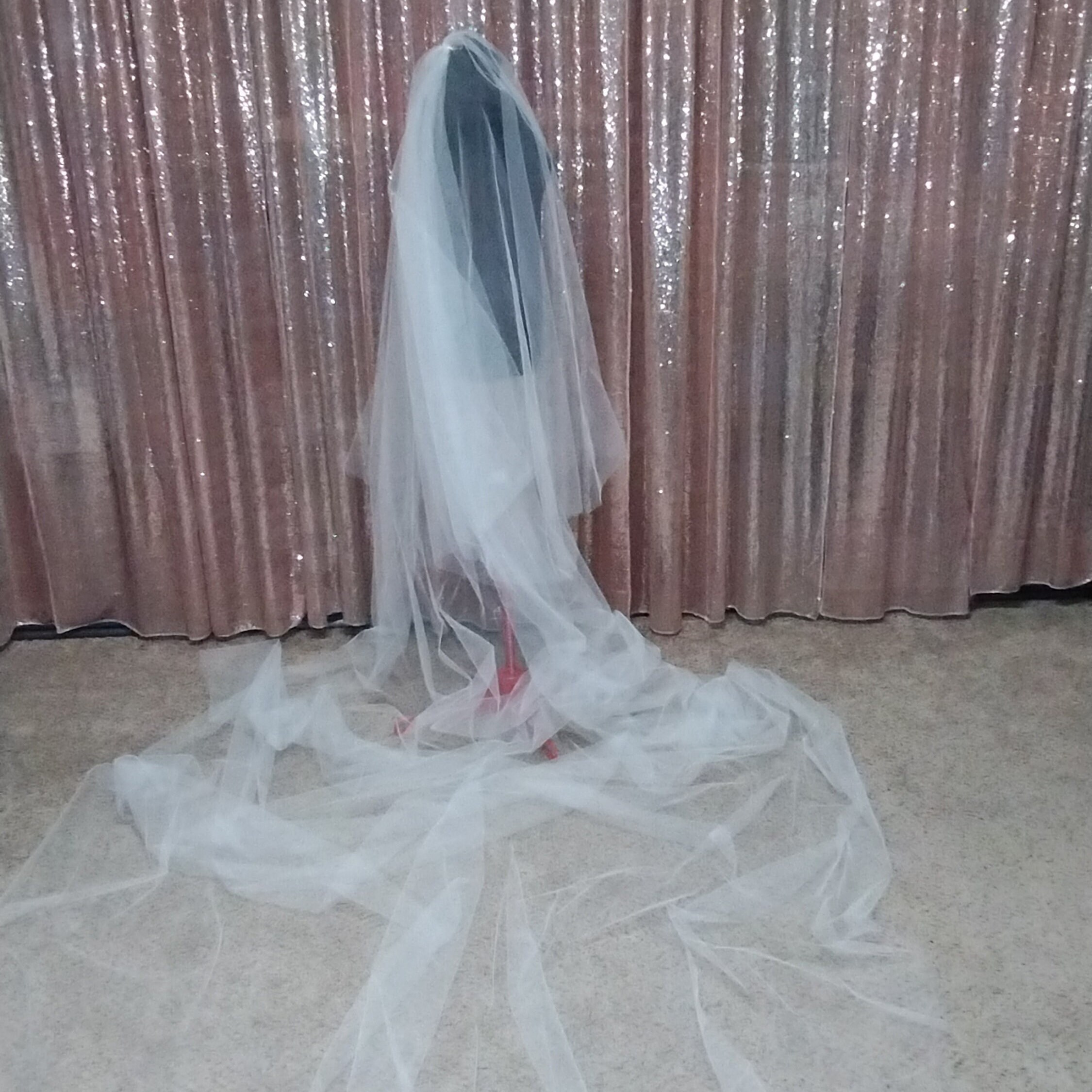 15 Foot Cathedral Veil With Blusher - Etsy display picture 1