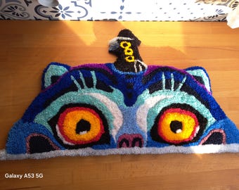 Handmade Tufted Rug, Custom Acrylic Yarn Accent Rug