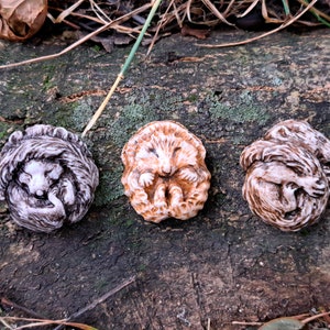 Cabochon souris, cabochon hérisson, cabochon, pâte polymère, fait main, cabochon rongeur, animaux de la forêt, animaux endormis, cabochons mignons
