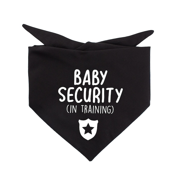 Baby Security in Training bandana pour chien, Baby Announcement Dog Bandana, Dog bandana, Tenue pour chiens, Annonce de grossesse Dog Bandana