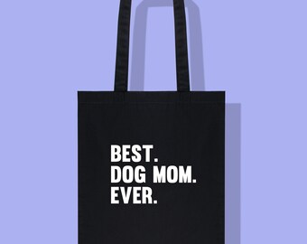 Bester Hund Mama aller Zeiten Einkaufstasche, Hundemama Einkaufstasche, Hundeliebhaber Geschenk, Geschenk für Hundeliebhaber, Bio-Baumwolle Hundemama Einkaufstasche