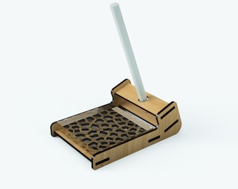 Sleek Sticky Note and Pen Holder (Laser Cutting Files: SVG, DXF) | Desk Organizer | Teachers
