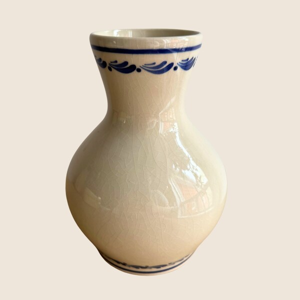 Vintage Portugal Hand Painted Ceramic Vase