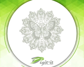 Diseño de bordado de mariposa FSL