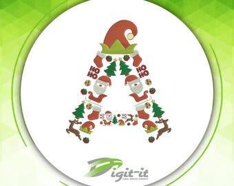 A – Christmas Ho Ho Embroidery Design