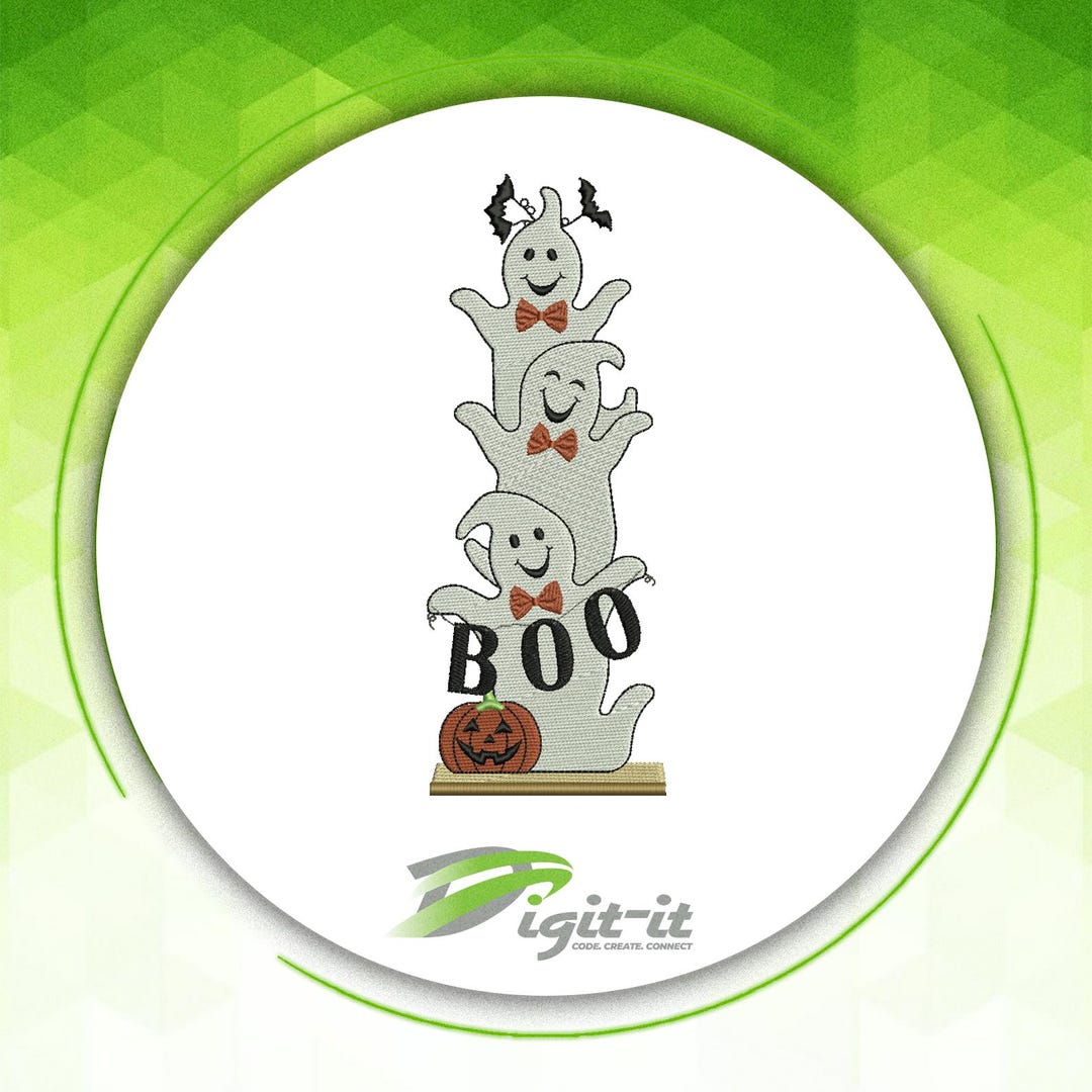 Boo Logo Embroidery Design - Etsy