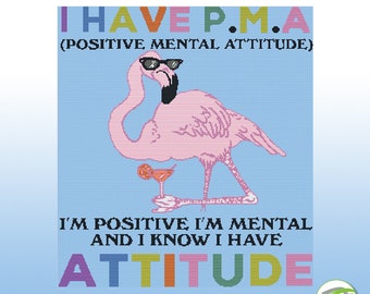 PMA (Positive Mental Attitude) Cross Stitch