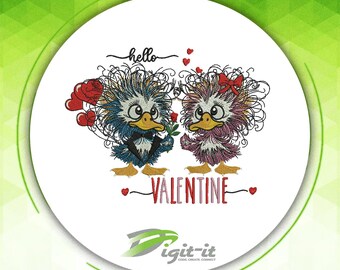 Hello Valentine Embroidery Design