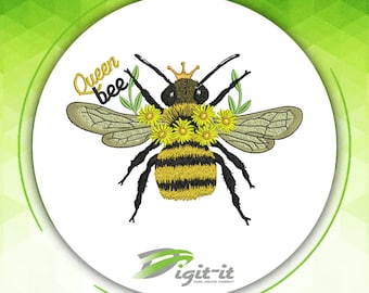 Queen Bee Digital Embroidery Design