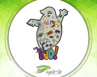 Spooky boo Fill Embroidery Design