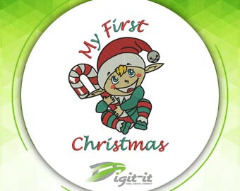 Mi primer diseño de bordado navideño