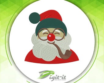 Smoking Santa Digital Embroidery Design