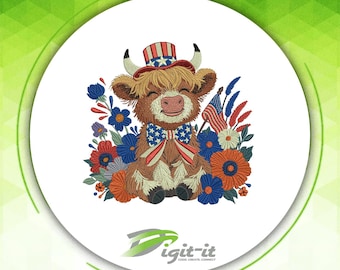 USA Calf Logo Embroidery Design