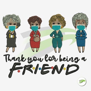 Golden Girls Embroidery Design
