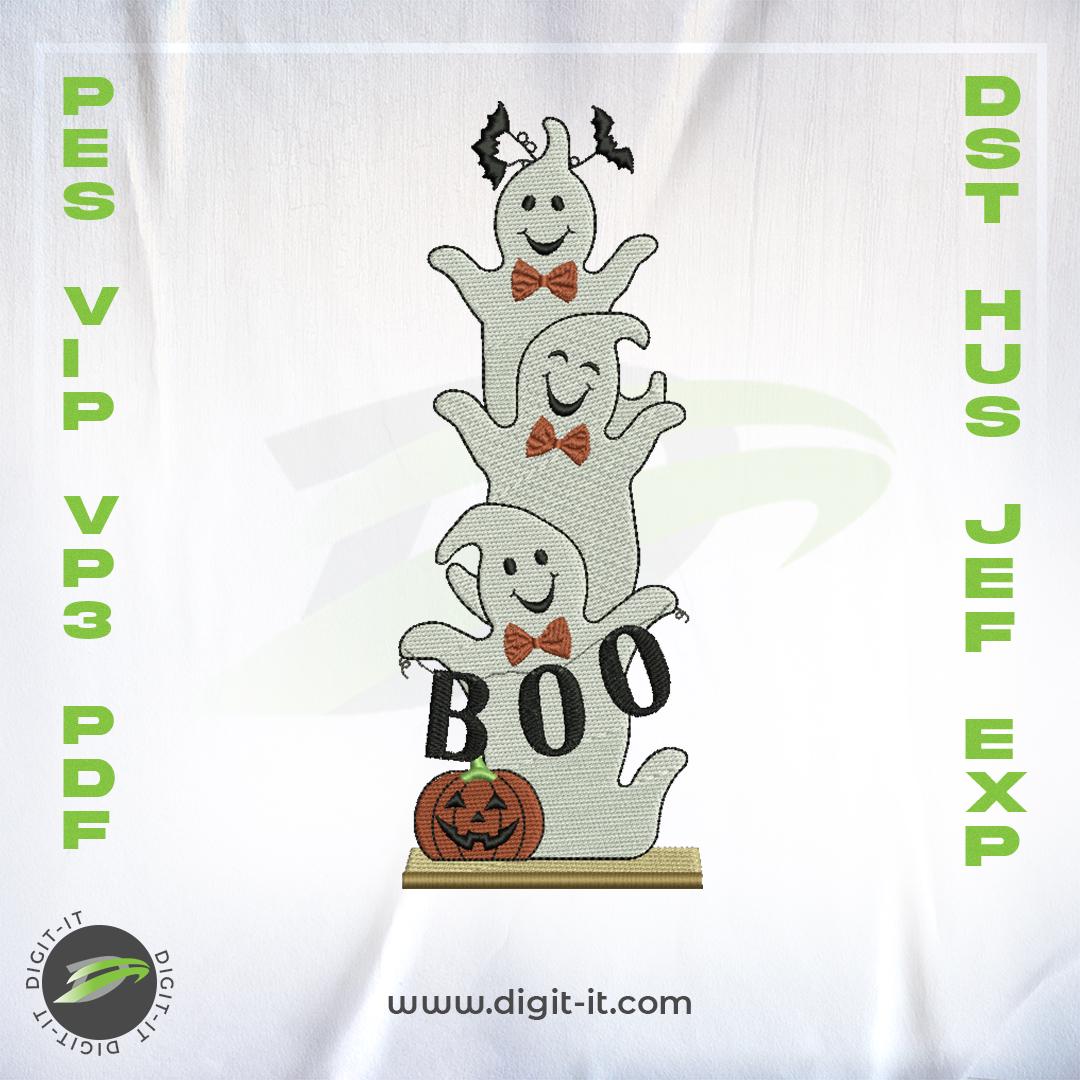 Boo Logo Embroidery Design - Etsy