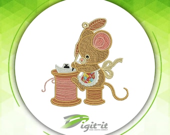Little Stitcher Mouse Embroidery Design