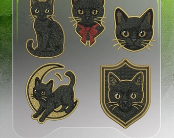 Cat Patches Files  Embroidery Design