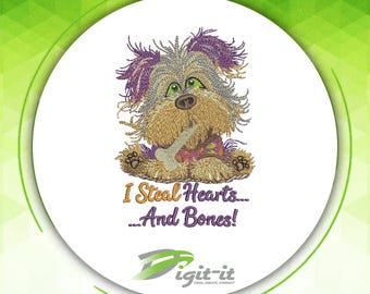 Stealing Heart And Bones Embroidery Design
