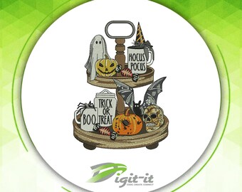 Halloween Treats Stand Embroidery Design