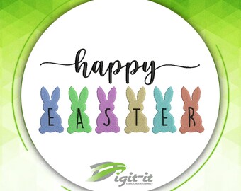 Happy Easter embroidery design