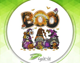 Boo Gnomes Embroidery Design