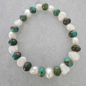 Pearl and turquoise bracelet