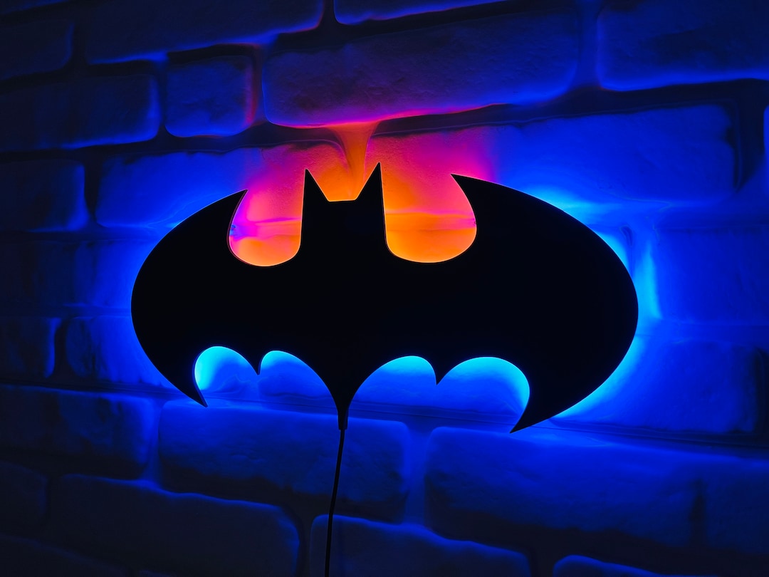 Bat Led Sign Superhéroe Fans Decoración de pared Regalo de - Etsy España