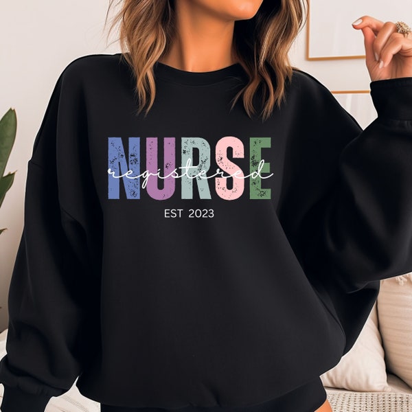 Registered Nurse Sweater, Personalized Nurse Sweatshirt, RN Crewneck, Nurse Graduation Gift Idea, Gift for Student Nurse, New Nurse Gift