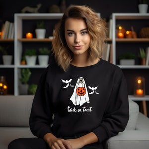 Halloween Ghost Dog Sweatshirt,Halloween Sweater,Ghost Sweatshirt,Halloween Dog Sweatshirt,Ghost Dog Shirt,2023 Halloween,Spooky Season