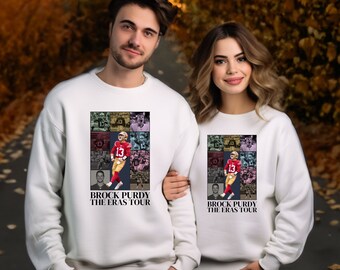 Brock Purdy The Eras Tour Camisa, sudadera, sudadera con capucha, camiseta estilo bootleg de fútbol vintage de los años 90, camiseta gráfica