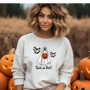 Halloween Ghost Dog Sweatshirt,Halloween Sweater,Ghost Sweatshirt,Halloween Dog Sweatshirt,Ghost Dog Shirt,2023 Halloween,Spooky Season