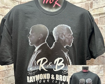 Camisetas de concierto de Chris Brown y Usher, gira de R&B, recuerdo de concierto