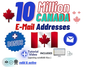 10 Million Active Canada Email lists, email lists, mailchimp, bulk emails, consumer emails