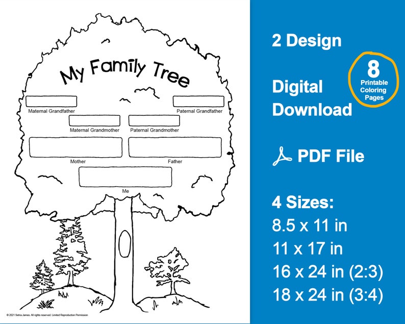 Family Tree Poster Blank Family Tree School Posters PDF Family Tree ...