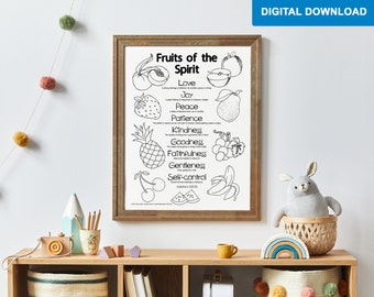 Fruits of the Spirit Poster: Sunday School Teacher Printable (PDF)