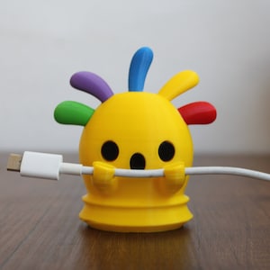 Animal Crossing Gyroid Squeakoid Cable Holder, Cute ACNH Desk Organizer Gift, Animal Crossing Lover Cord Keeper, Squeakoid Cable Organizer