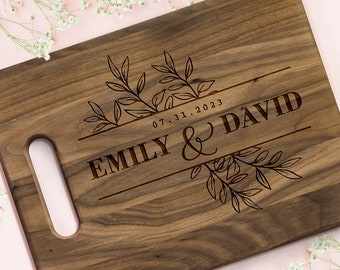 Personalized Cutting Board Charcuterie Board Personalized Gift for Couple Anniversary Valentines Day Gift for Wedding Custom Engraved Board