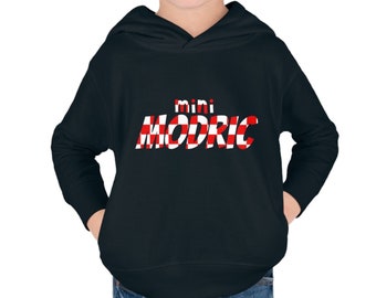 mini MODRIC Toddler Soccer Pullover Fleece Hoodie - Croatia country hoodie - Luka Modric Infant Hooded Sweatshirt - Football - Futbol