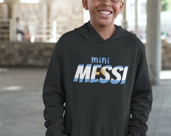 mini MESSI Youth Soccer Hooded Sweatshirt - Argentina young adult country Hoodie - Lionel Messi Adolescent Sweatshirt - Football - Futbol