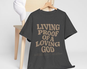 Ästhetisches christliches Hemd für Männer christliches Kleid braun Jesus T-Shirt christliche Streetwear Kleidung Bibel-Vers-T-Shirt christliche Männer Geschenk