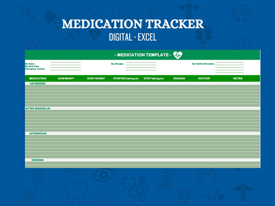 Medication Schedule Printable And Downloadable In Excel And Etsy medication-schedule-printable-and-downloadable-in-excel-and-etsy