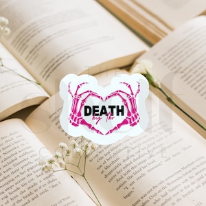 Death By TBR Sticker | Cute Kindle Sticker | Skeleton Sticker