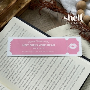 Hot Girls Who Read Book Club Bookmark: Laminated Cardstock