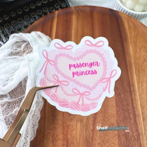 Passenger Princess Heart Cake Sticker | Girly Kindle Sticker | Coquette Girly Sticker | Cake Sticker | Pastel Heart | Vintage Heart Cake