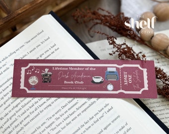 Lifetime Member of the Dark Academia Book Club Bookmark | Cozy Bookmark | Bookish Merch