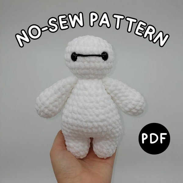 NO SEW Crochet Baymax Pattern | PDF Download Pattern | Crochet Doctor | Easy Crochet For Beginners