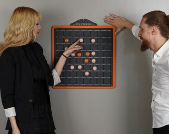 Reverse Game Orange Colored Wall Decorations Magnetic Board Game Housewarming Gift Metal Wooden Art Metal Wall Decor Adult Toys