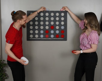 Connect Four Game Metal Wall Board Game Livingroom Art Decor Metal Wall Decor  Housewarming Gift Office Wall Art Game Room Office Gifts