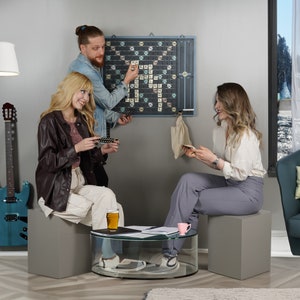 Scrabble Game Large Size Unique Wall Decor Board Games Gifts Metal Wall Decor Art Housewarming Gift Home Decor Wall Art Toys and Games